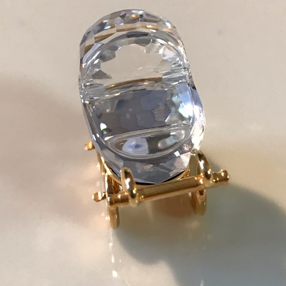 Swarovski Crystal and Gold Baby Carriage - Picture 4 of 6